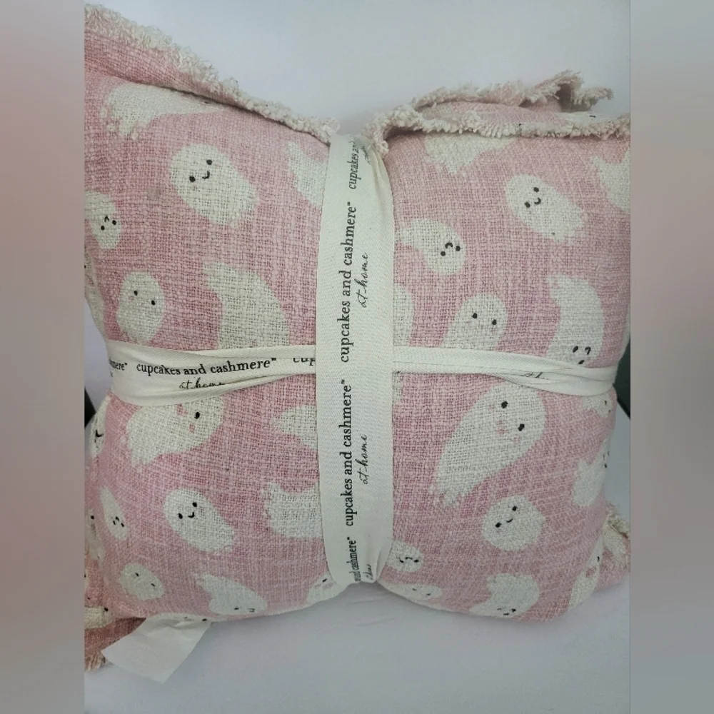 Brand new with tags- cupcakes and cashmere VIRAL Pink Ghost Pillow set of 2